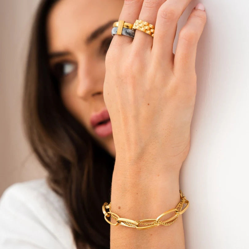 Rich Layered Ring Gold Plated 18K