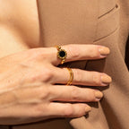 Spinning Roman Numeral Ring Gold Plated 18K