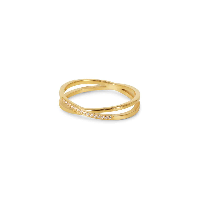 Lucia Double Ring Gold Plated 18K