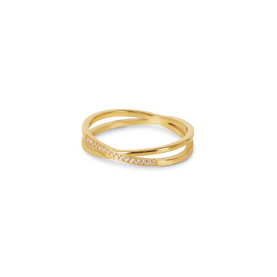 Lucia Double Ring Gold Plated 18K