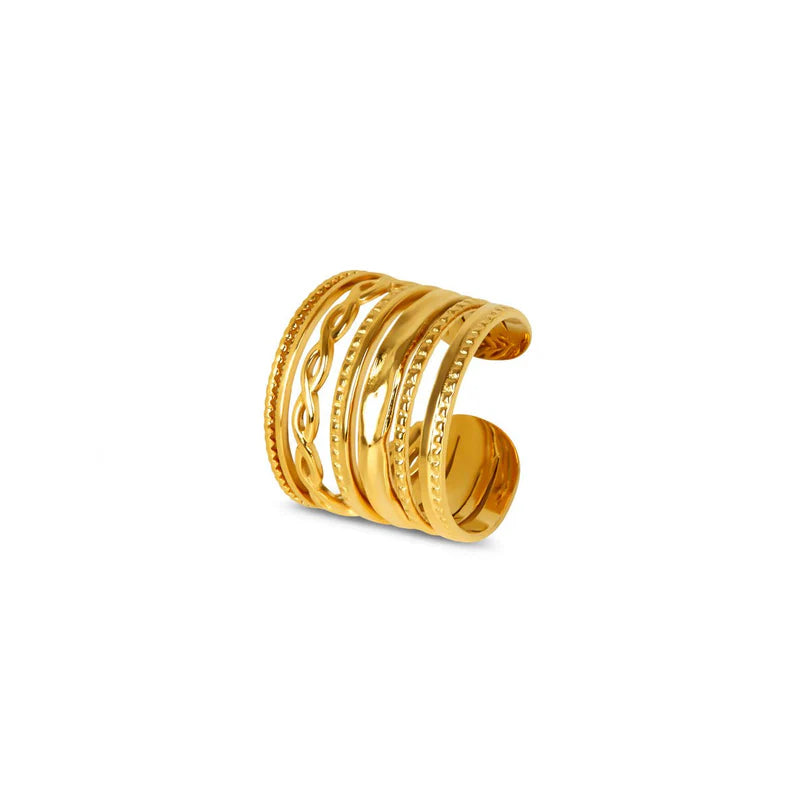 Royale Adjustable Ring Gold Plated 18K