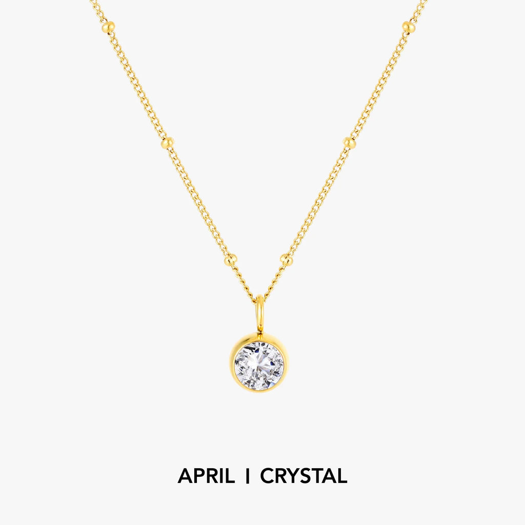 18K Gold Plated Birthstone Pendant Necklace