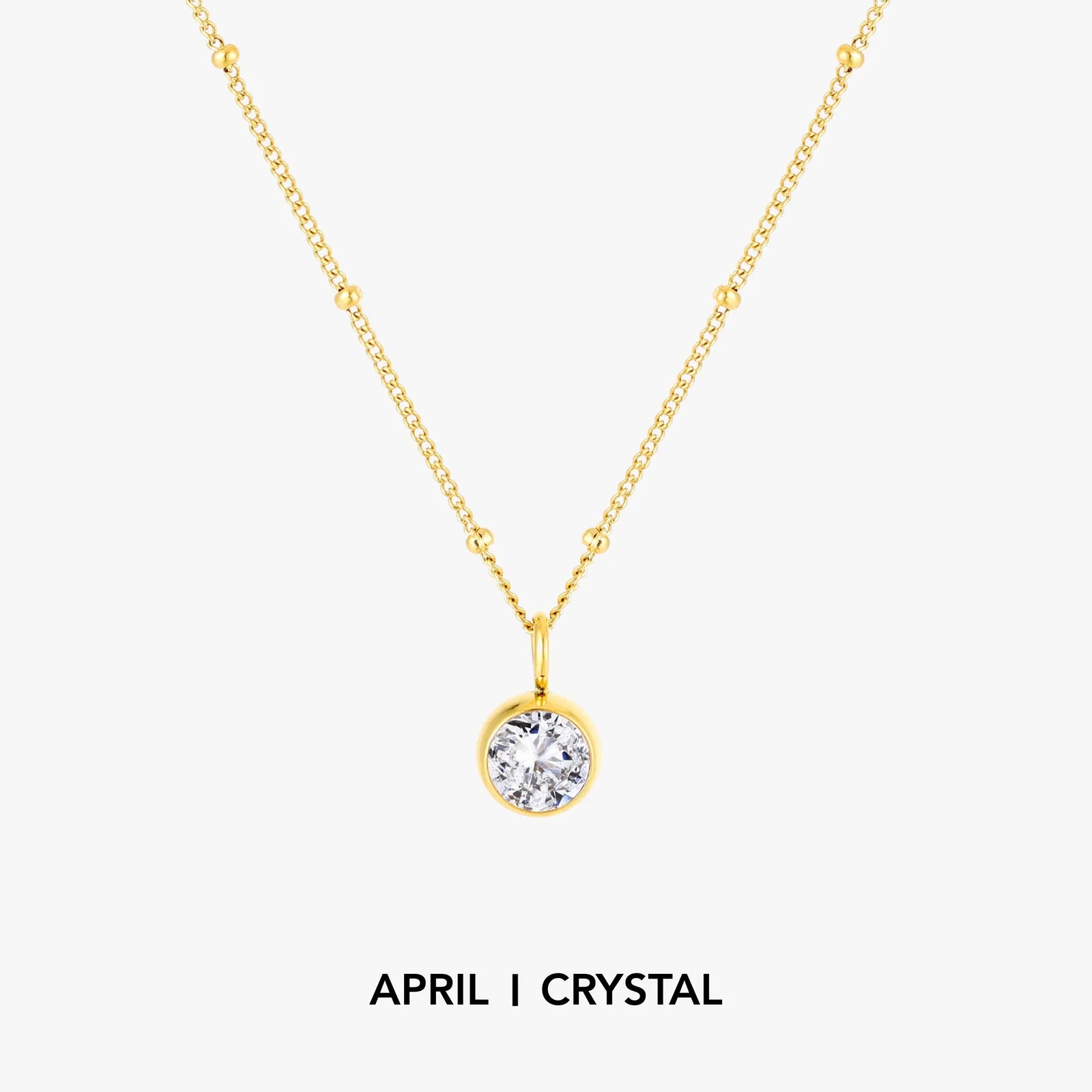 18K Gold Plated Birthstone Pendant Necklace