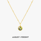 18K Gold Plated Birthstone Pendant Necklace