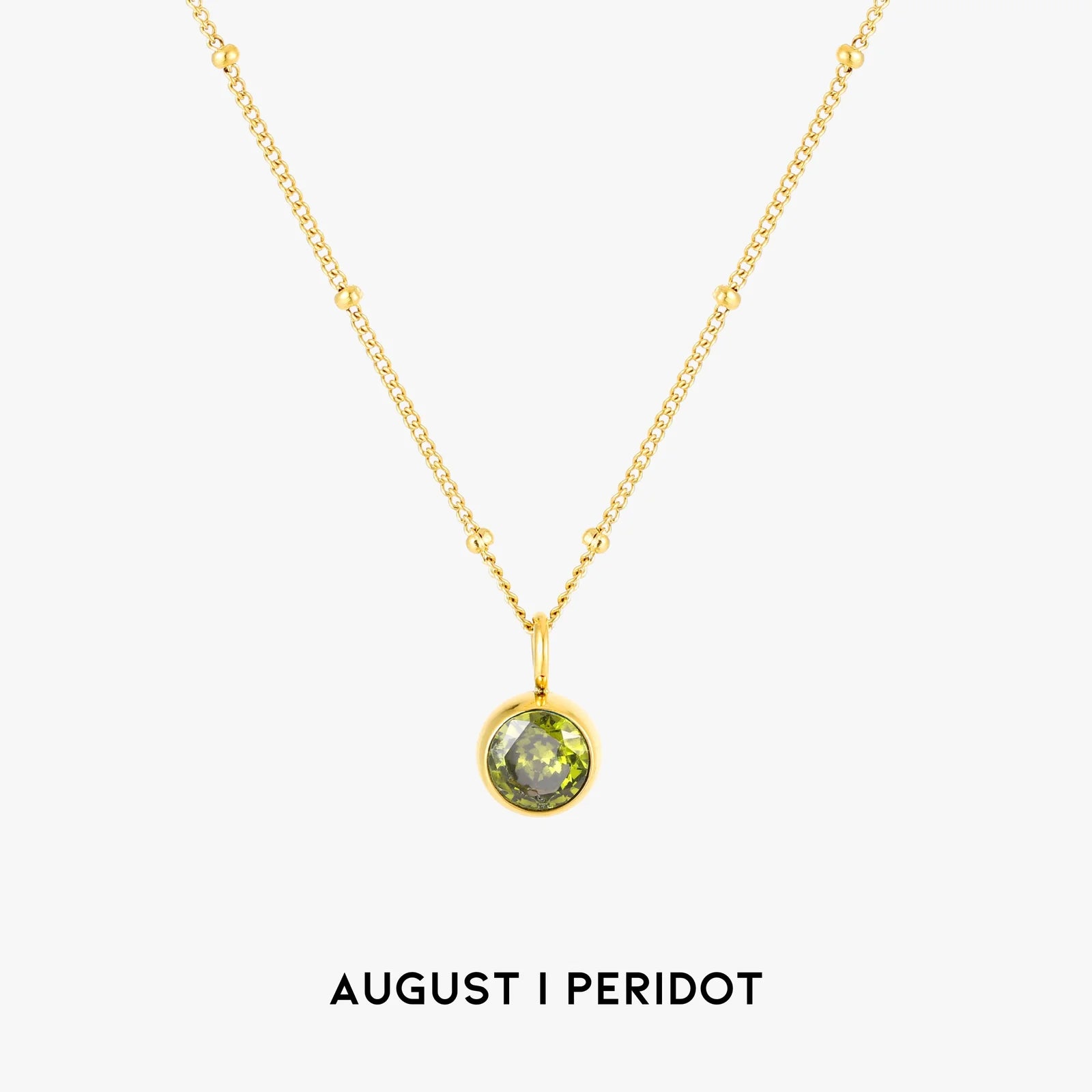 18K Gold Plated Birthstone Pendant Necklace