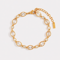 18K Gold Plated Stone Bracelet by Lara Verne