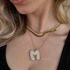 Genevieve Bubble Initial Necklace