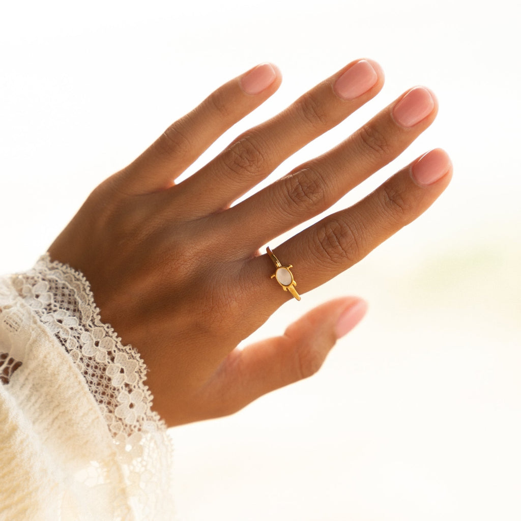 18K Gold Plated Sea Turtle Ring Waterproof