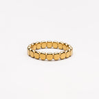 18K Gold Plated Beaded Stacking Ring Gold Silver