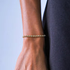 18K Gold Plated Zirconia Tennis Bracelet Waterproof