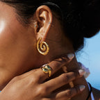 18K Gold Plated Double Twist Stacking Ring