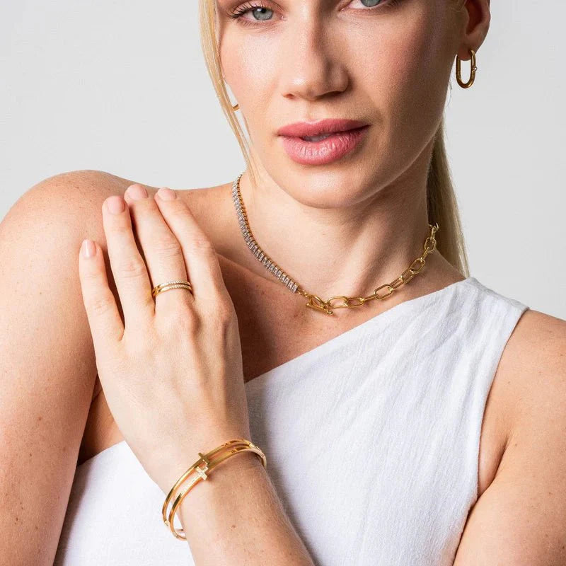 Cross Bracelet Gold Plated 18K