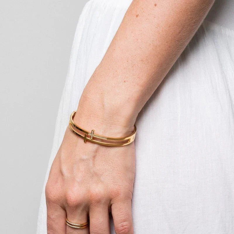 Cross Bracelet Gold Plated 18K