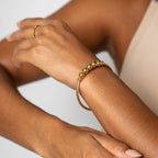 Anti-Stress Adjustable Sphere Bracelet Gold Plated 18K