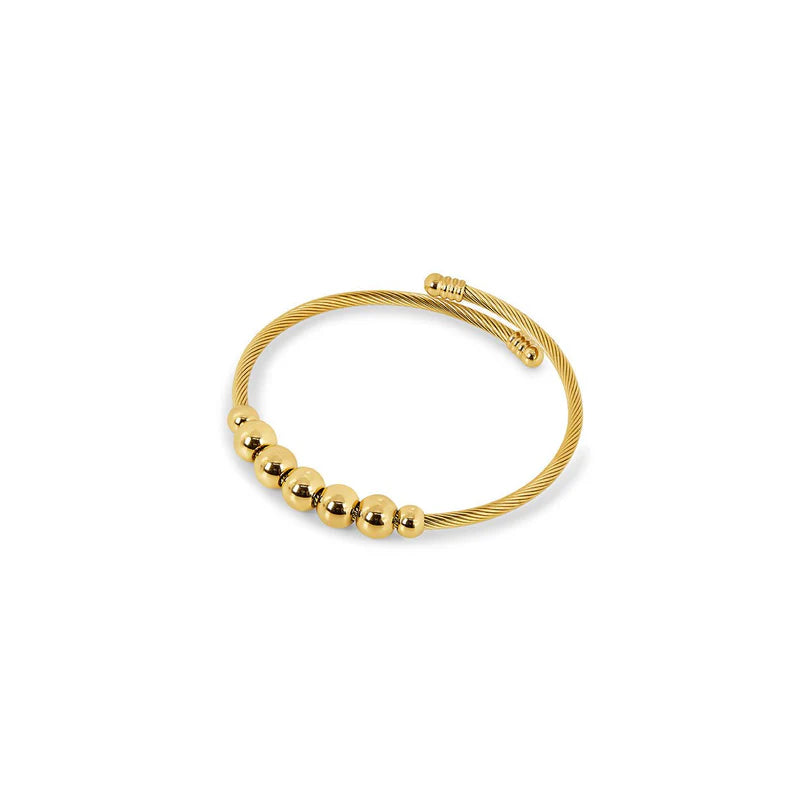 Anti-Stress Adjustable Sphere Bracelet Gold Plated 18K