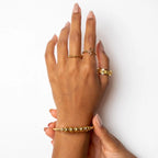 Anti-Stress Adjustable Sphere Bracelet Gold Plated 18K