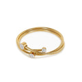 Crystal Spiral Bracelet Gold Plated 18K