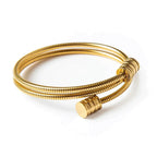 Triple Spiral Bracelet Gold Plated 18K