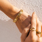 Golden Leaves Bracelet Gold Plated 18K