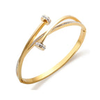 Nail Zirconia Bracelet Gold Plated 18K
