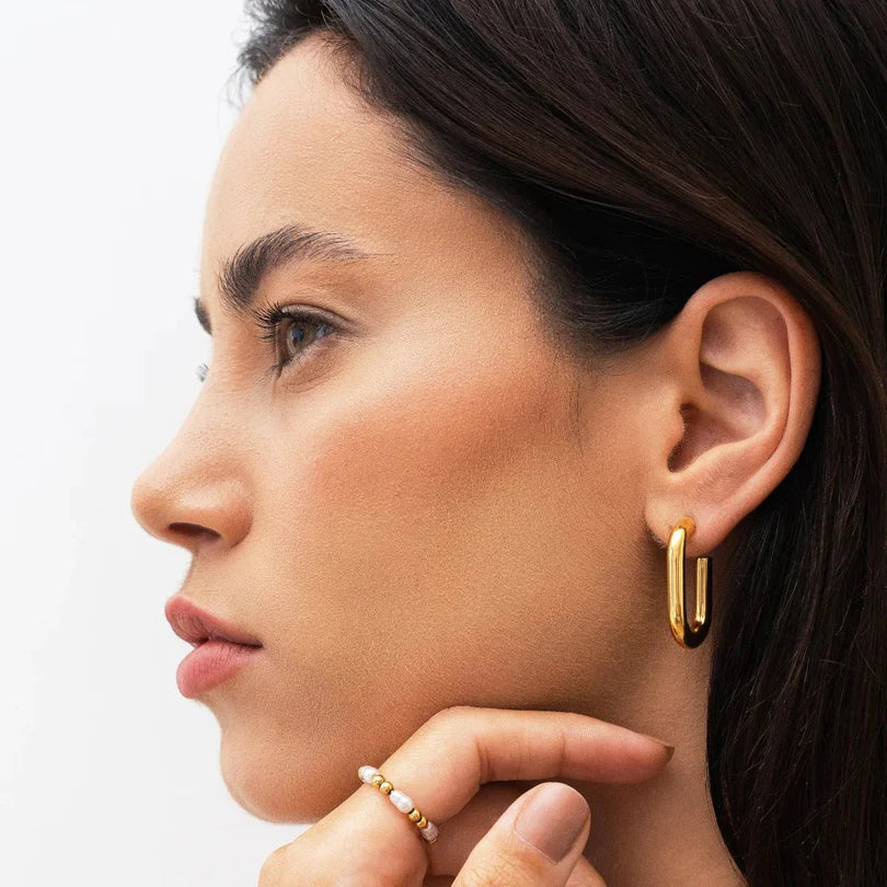Piper Hoop Earrings Gold Plated 18K