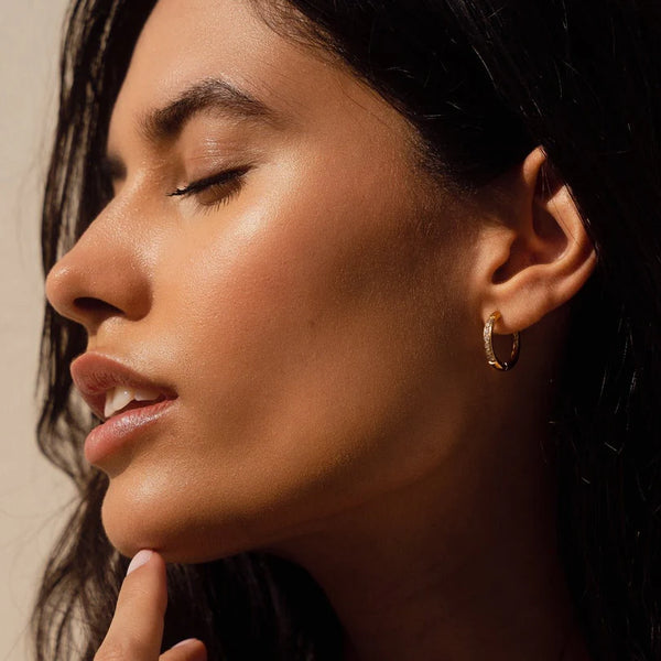Arielle Hoop Earrings Gold Plated 18K
