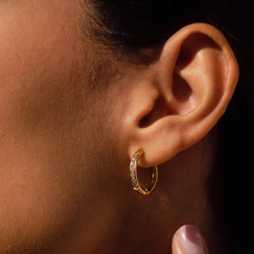 Arielle Hoop Earrings Gold Plated 18K