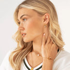 Imperial Zirconia Stone Earrings Gold Plated 18K