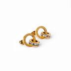 Imperial Zirconia Stone Earrings Gold Plated 18K