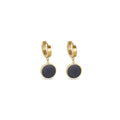 Noir Pendant Earrings Gold Plated 18K