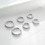 Triple Hoop Earrings Set Gold Plated 18K