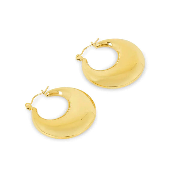 Eva Bold Hoop Earrings Gold Plated 18K
