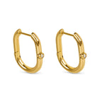 Shine Hoop Earrings Gold Plated 18K