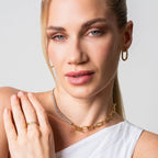 Shine Hoop Earrings Gold Plated 18K