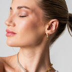 Shine Hoop Earrings Gold Plated 18K