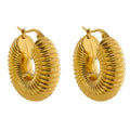 Ziza Bold Hoop Earrings Gold Plated 18K