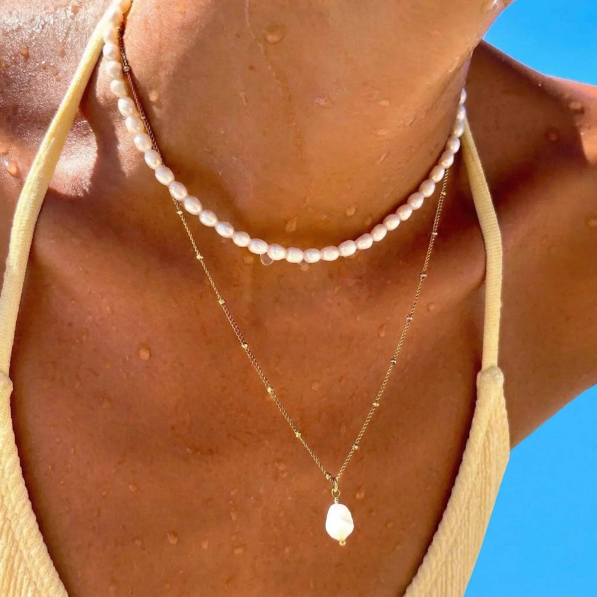 Freshwater Pearl Choker & Necklace Bundle Set