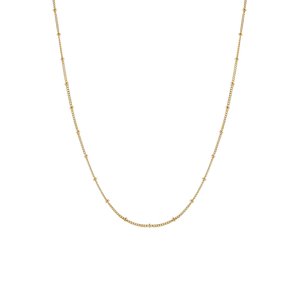 18K Gold Plated Capri Beaded Ball Choker Necklace