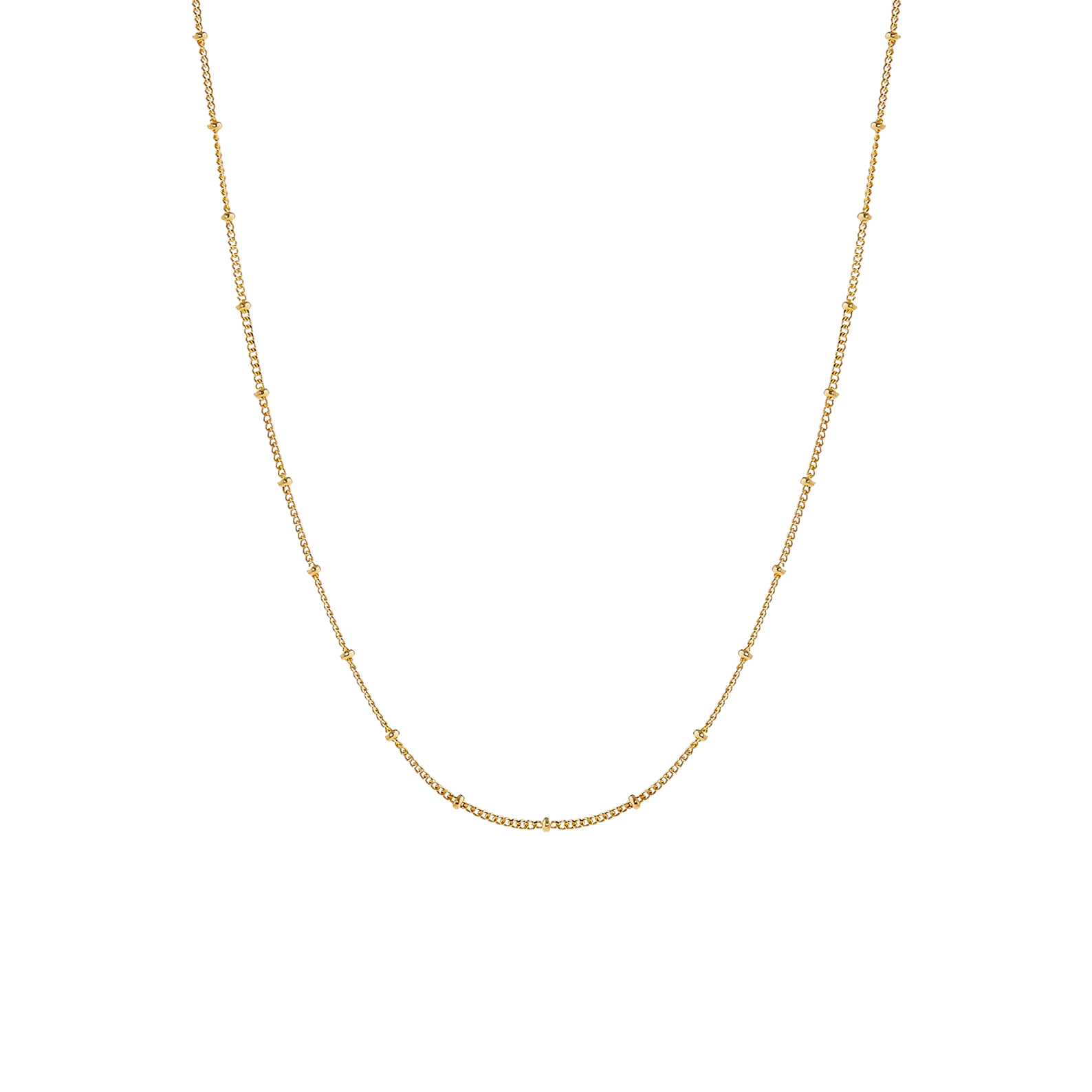 18K Gold Plated Capri Beaded Ball Choker Necklace