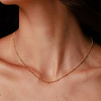 18K Gold Plated Capri Beaded Ball Choker Necklace