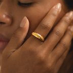 18K Gold Plated Milky Way Crystal Band Ring