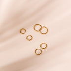 18K Gold Plated Classic Hoop Earrings 3 Sizes