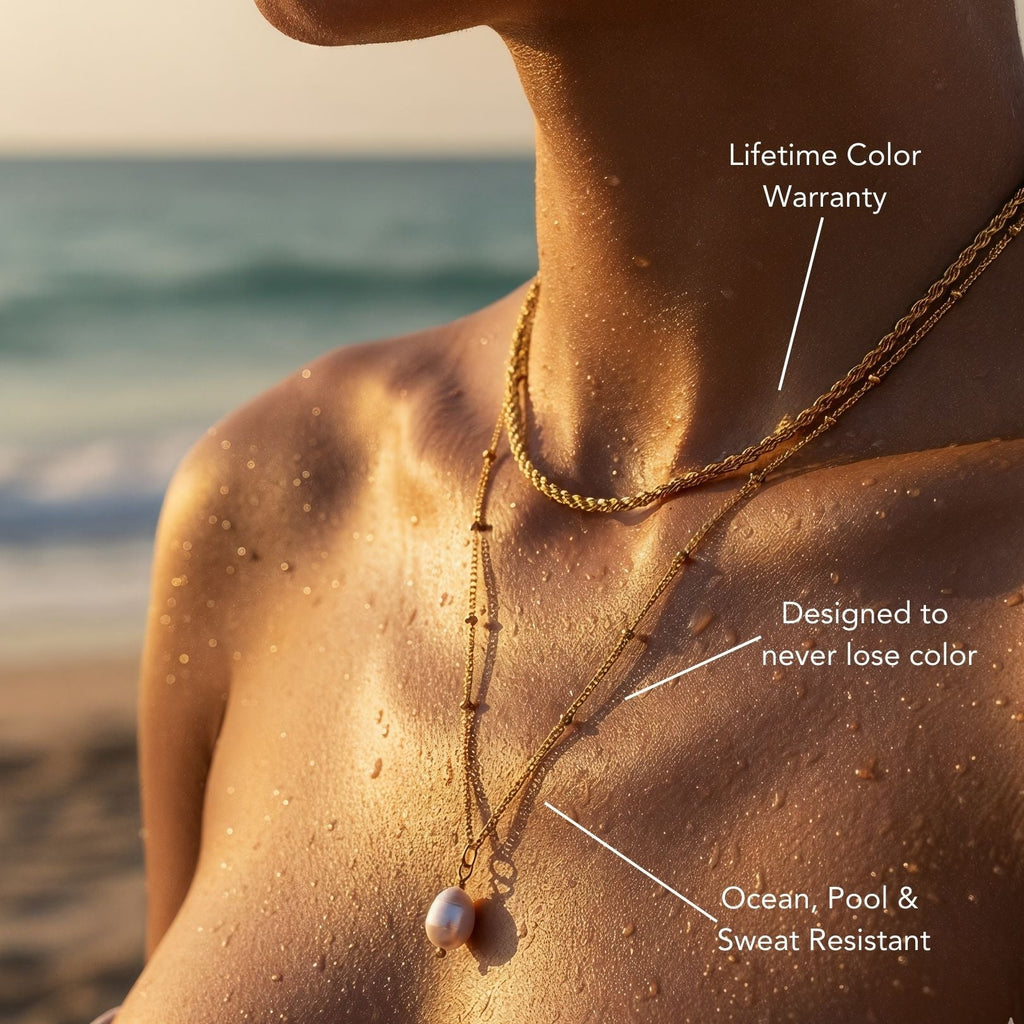 Rope Chain Choker & Baroque Pearl Pendant Bundle Set