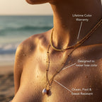 Rope Chain Choker & Baroque Pearl Pendant Bundle Set