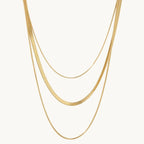 Celina Triple Layered Chain Necklace Gold Plated 18K