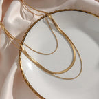Celina Triple Layered Chain Necklace Gold Plated 18K