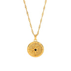 Compass Star Necklace Gold Plated 18K
