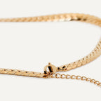 Minimalist Heart Choker Necklace Gold Plated 18K