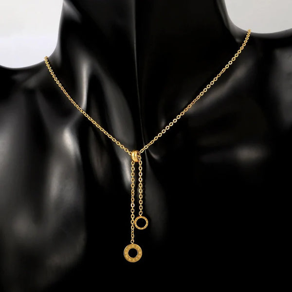 Athenas Tie Necklace Gold Plated 18K