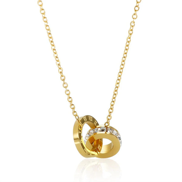 Imperial Zirconia Stone Necklace Gold Plated 18K